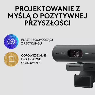 Webkamerë Logitech Brio 500 (960-001422) Full HD 1080p USB-C, Graphite