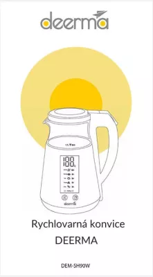 Ibrik elektrik Deerma SH90W me ekran të zgjuar, 1.7L, 1700W, i zi