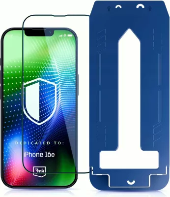 Xham i kalitur mbrojtës për ekran 3MK HARDY® Ultra Glass™ për Apple iPhone 16E, 9H, me aplikator (set)