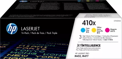 Toner HP 410X CF252XM rendiment 5000 faqe cyan, magenta, yellow paketë trefishe