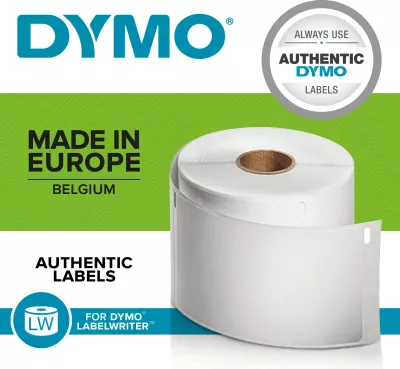Etiketa printeri DYMO Large Return Address Labels - 25 x 54 mm, e bardhë, vetëngjitëse, letër, permanente, drejtkëndëshe, LabelWriter