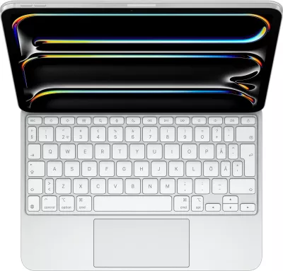 Tastierë Apple Magic Keyboard për iPad Pro 11 M4, QWERTY, suedeze, e bardhë