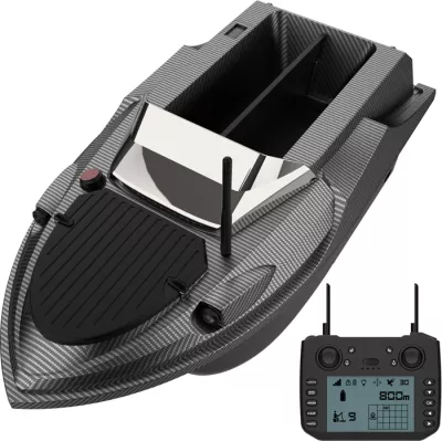 Varkë shpërndarëse karremi me GPS dhe sonar, Flytec V080-Finder, bateri 20000 mAh, rreze 800 m, set, e zezë