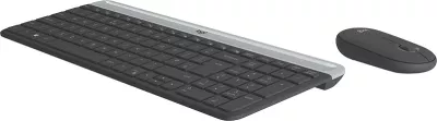 Komplet wireless Logitech MK470, QWERTY, Maus përfshirë, Graphite