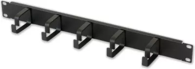 Organizuesi i Kabllave Techly 305922 për Kasë Rack 19", 1U, me 5 mbajtëse 65mm, ngjyrë e zezë