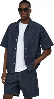 Këmishë me mëngë të shkurta për meshkuj Only & Sons Onswayne 22037354, blu e errët denim