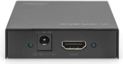 Splitter HDMI Digitus 1x2, 4K, deri 2 monitorë, i zi