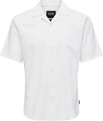 Këmishë me mëngë të shkurta Only & Sons ONSCAIDEN 22025116 për meshkuj, e bardhë [Madhësia: M]