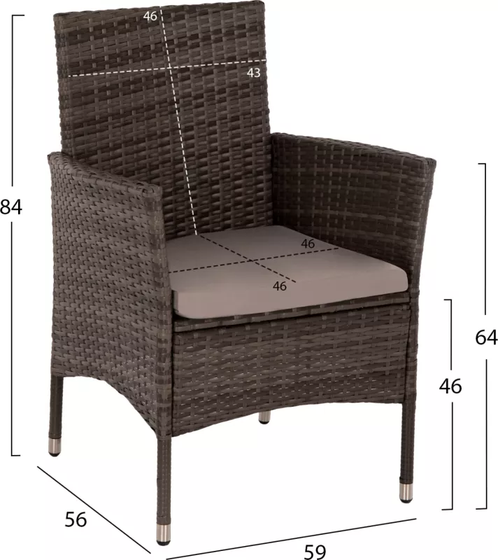Set kopshti tavolinë & karrige FH5965, 5 pjesë