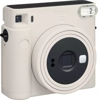 Kamera instant Fujifilm Instax SQ1 format katror, ekspozim automatik, Selfie mode me pasqyrë, blic i integruar, e bardhë