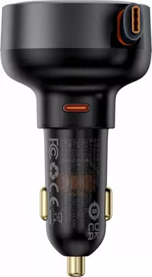 Karikues veture Baseus Enjoyment Pro C00057802111-01, USB-C 60W, kabllë e tërheqshme 0.7 m, i zi
