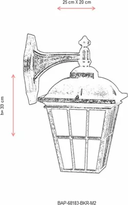 Llambë muri për jashtë, Opviq, BAP-68183-BKR-M2