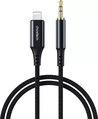 Kabllo audio Choetech AUX009, Lightning në 3.5mm, 2m, e zezë