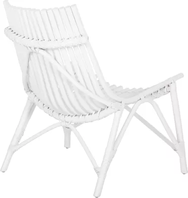 Karrige për jashtë CELLION FH9812.03, shkopinj rattan, ngjyrë e bardhë, 76x72x83H cm