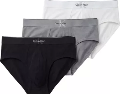 Të brendshme për meshkuj Calvin Klein Underwear HIP BRIEF 3PK LV00NB4471, të zeza/gri
