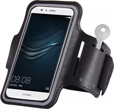 Bandë krahu për vrapim Hurtel për celular deri 6", e zezë