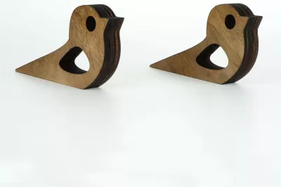 Ndalesë dere prej druri, ngjyrë bronzi, Aberto Design, MEH152, 14x2x7cm (2 copë)
