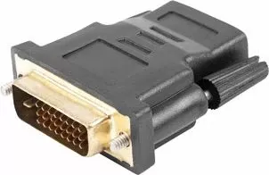 Adapter AV Lanberg AD-0010-BK HDMI (F) në DVI-D (M) 24+1 Dual Link, 1080p, i zi