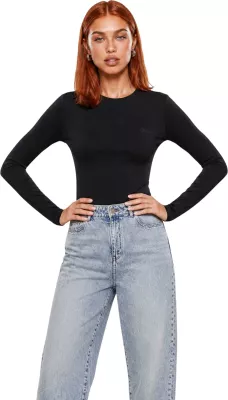 Maicë me mëngë të gjata Guess Active CHARA V6YP05 K4260 për femra, e zezë [Madhësia: S]