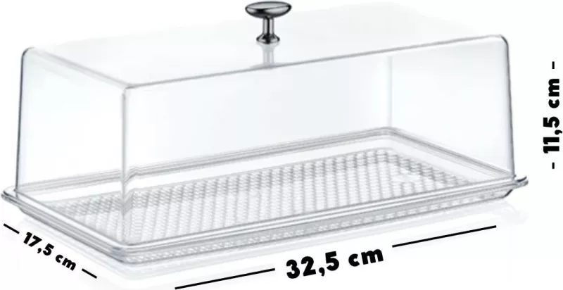 Pjatë për servirje ëmbëlsirash Hermia CLRKS-2, 32.5 x 17.5 x 11.5 cm, 