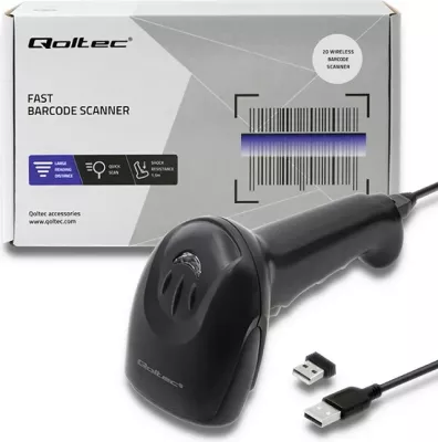 Qoltec 50868 Skaner lazer pa tela 1D | 2D | E zezë