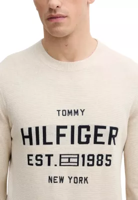 Xhemper për meshkuj Tommy Hilfiger ATHLEISURE Crew Neck MW0MW39533, bezhë e çelët [Madhësia: XXXL]