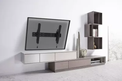 Mbajtës muri për TV Neomounts WL35S-850BL18, 2.18 m (86"), 100 x 100 mm, 800 x 400 mm, 0 - 12°, Çelik, E zezë