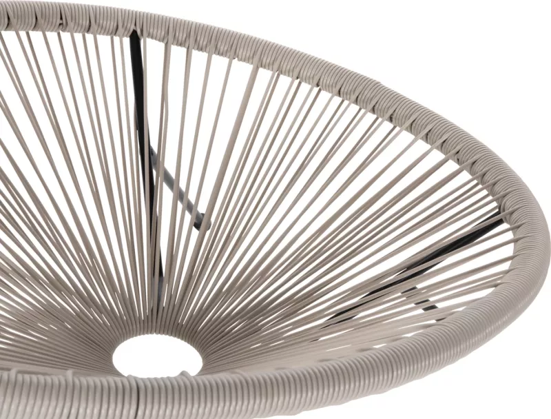 Karrige e jashtme lloj foleje ACAPULCO FH5872.03 metal i zi-ratan sintetik në ecru 71x72x80Hcm