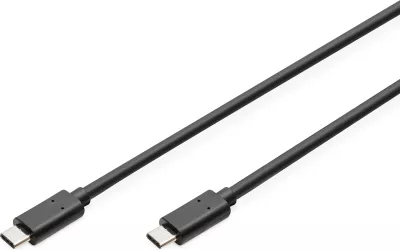 Kabëll USB Type-C Digitus, 3m, USB 2.0, i zi