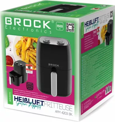 Friter me ajër të nxehtë Brock AFM 4203 BK 4.2 L 1500 W, i zi