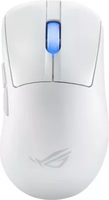 Maus gaming Asus ROG Keris II Ace 90MP03N0-BMUA10, 54 g ultra i lehtë, sensor 42.000 dpi, tri-mode wireless USB 2.4 GHz Bluetooth, polling deri 4K/8K, i bardhë