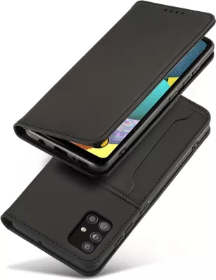 Mbështjellës Hurtel Magnet Card Case për Xiaomi Redmi Note 11 Pro, me kapak, portofol dhe qëndrim, i zi