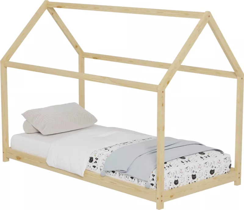 Krevat për fëmijë PEPE FH678.01 t.MONTESSORI DRU PISHË NATYRAL- 140x70cm
