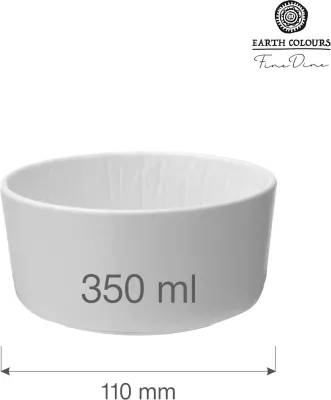 Tas i cekët Fine Dine Nordic 350ml Ø110mm, set 3 copë, i bardhë