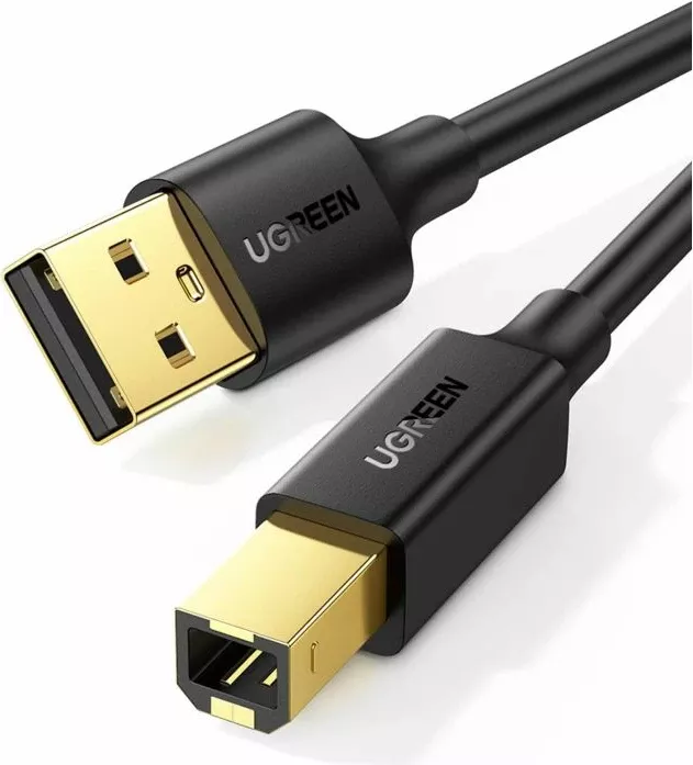Kablle printeri UGREEN 10352 USB 2.0 USB-A në USB-B 5 m, i zi