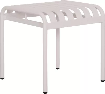 Stool i shkurtër alumini RACHEL, ngjyrë e bardhë, FH6340.02, 45x45x46cm