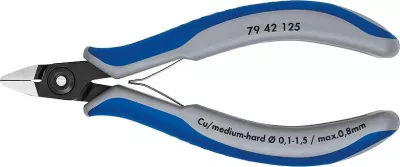 Këmbëza diagonale Knipex 79 42 125, krom-vanadium, 125mm, blu/gri