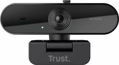 Webkamerë Trust TW-200 (24734) Full HD 1080p 30fps, USB, me mikrofon mono dhe kapak privatësie, e zezë