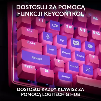 Tastierë Logitech G Pro X TKL Rapid, RGB, magenta