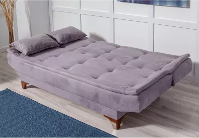 Krevati divan 3-vendësh, Atelier del Sofa, Kelebek, ngjyrë gri