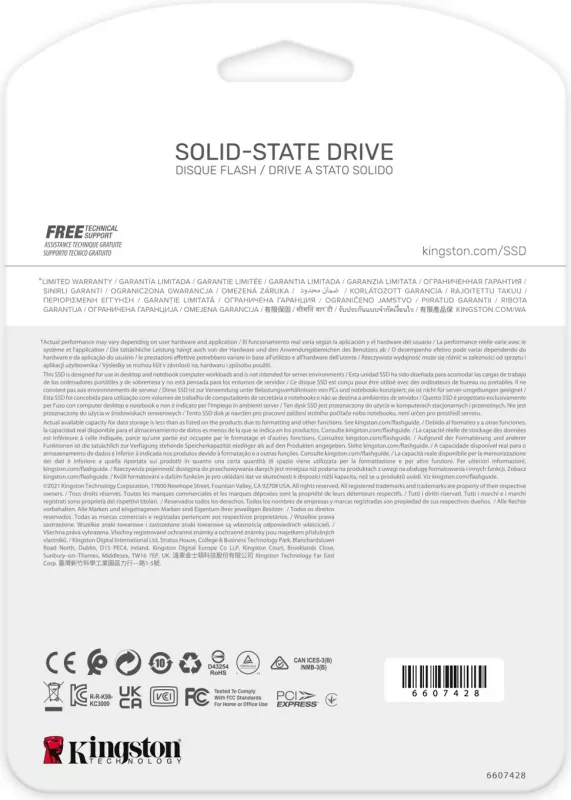 SSD Kingston KC3000 NVMe M.2 1.02 TB, 7000 MB/s