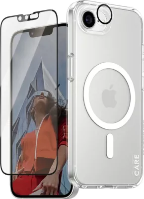 Mbështjellës PanzerGlass CARE Flagship 3-in-1 Bundle për iPhone 16e, transparent