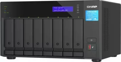 server NAS QNAP TVS-h874T-i7-32G, 8-bay, 32GB RAM DDR4, Thunderbolt 4, 2.5GbE, i zi