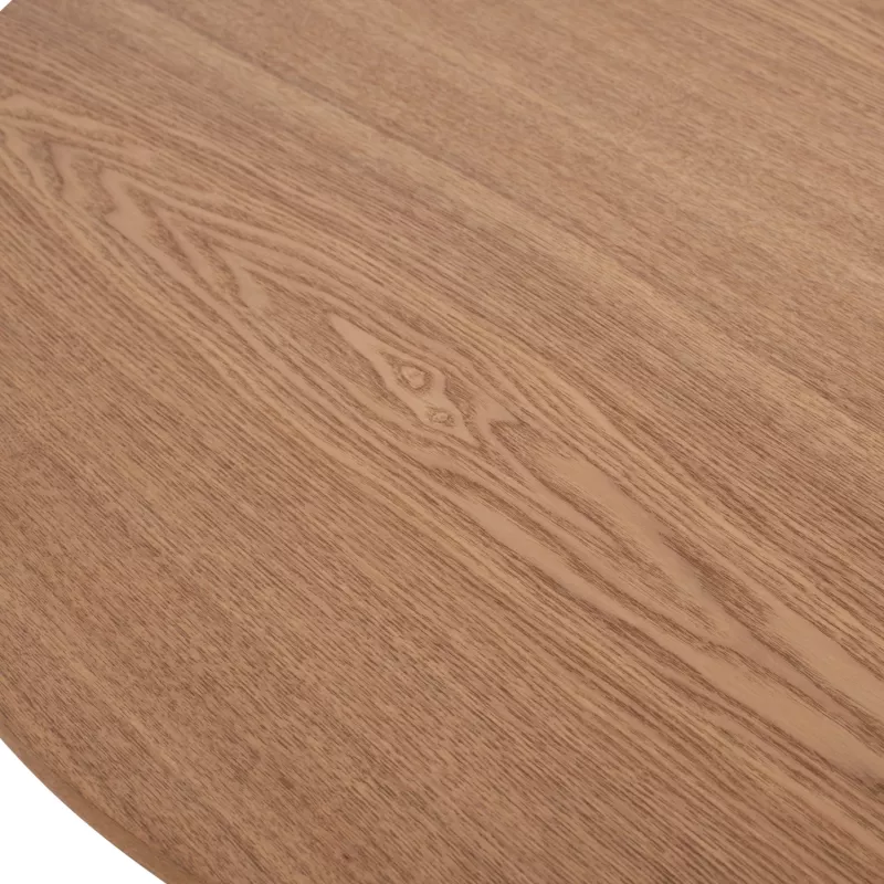 Tavolinë rrumbullake për ngrënie, stil rustik, FH9306.01, MDF, ngjyrë lisi, Φ120x75H cm