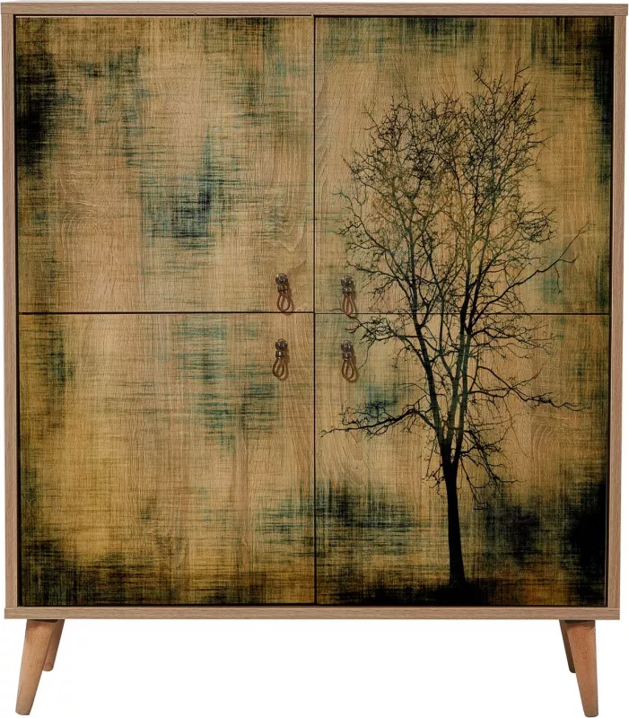Dollap multifunksional Hanah Home, Multilux - 729, ngjyrë lisi Sonoma