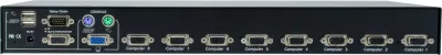 Switch KVM LevelOne 8-Port PS/2-USB VGA, 2048 x 1536 pixels, Rack mounting, 1U, e zezë