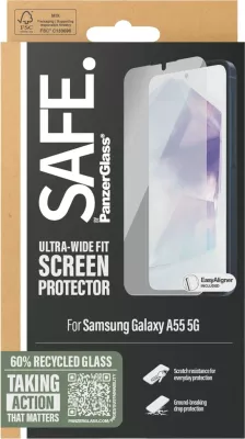 Mbrojtës ekrani PanzerGlass për Samsung A55 5G, transparent