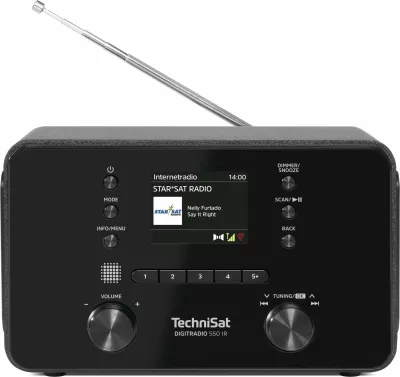 Radio digjitale TechniSat DigitRadio 550 IR, internet radio, DAB+, FM, e zezë
