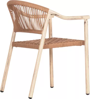 Karrige ngrënieje për jashtë KERLY, alumin ngjyrë lisi, ratan sintetik ngjyrë bronzi, FH6050.01, 54x58.5x76cm