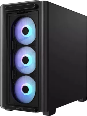 Kasë ASUS A23 PLUS microATX Mini Tower, tempered glass, 4x ARGB fanë, e zezë